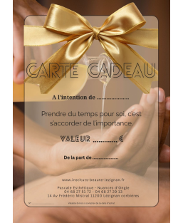 Carte Cadeau Soins, choisissez votre montant