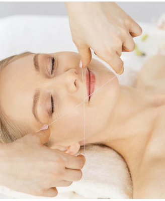 Epilation au fil -  lèvre