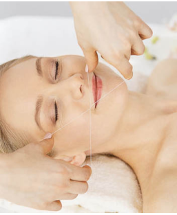 Epilation au fil -  lèvre