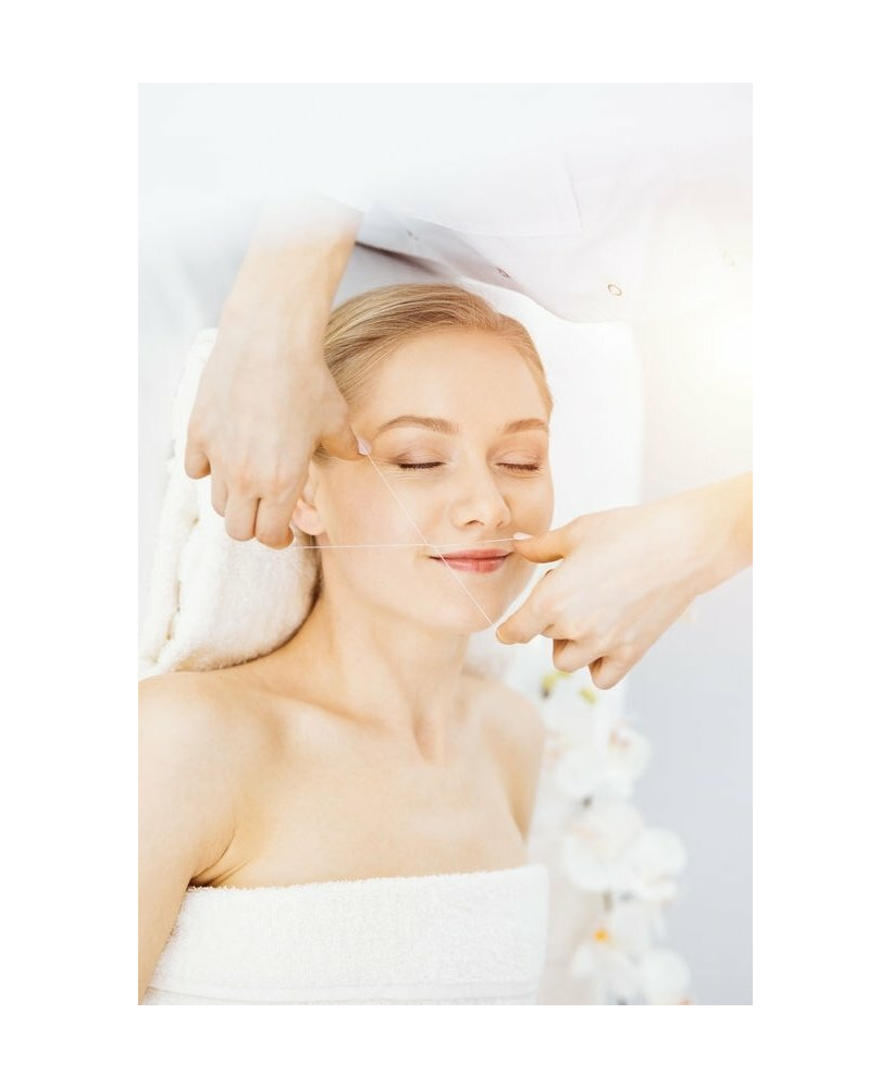 Epilation au fil -  lèvre